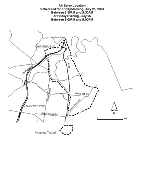 Map of Spray Area