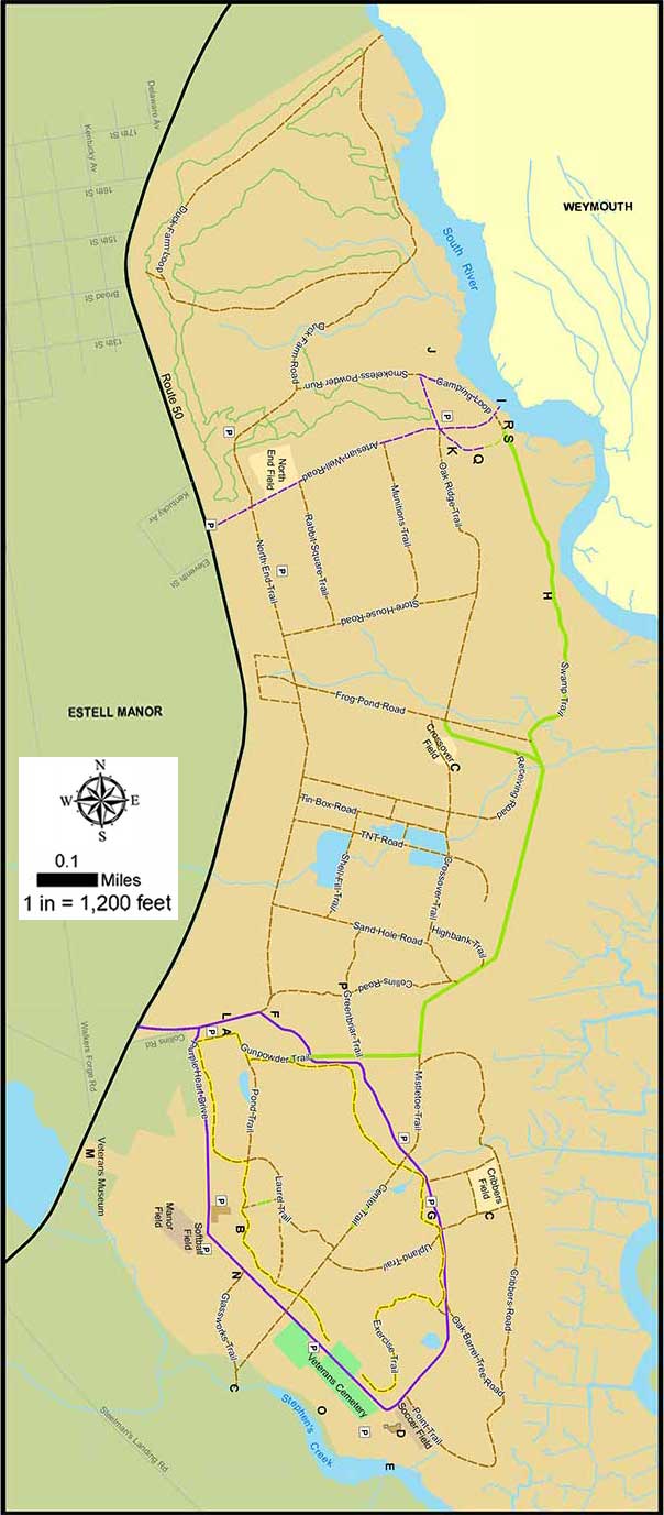 Map Of Manor Park Estell Manor Park Trail System   Division of Parks and Recreation 